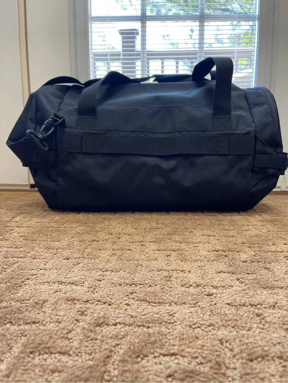 Eddie Bauer Black Duffel Bag with MyNavCare Embroidery